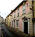 Pink building in Lion Street, Brecon