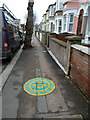 Greenwich Meridian marker, Raglan Road, Walthamstow