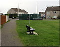 Bench on the north side of  Llangewydd Road, Bridgend