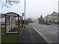 Bus stop and shelter on Harrogate Road (B6152)