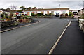 Bungalows opposite a bend in Pendre Close, Brecon