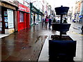 A wet footpath, High Street, Omagh