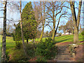 Steps and path through Beechwood Park, Newport