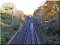 Railway east of Black Boy Lane