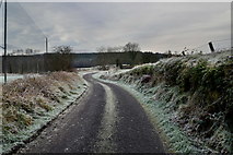 H3479 : A frosty country road, Envagh by Kenneth  Allen