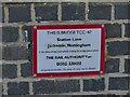 Station Lane Bridge, Codnor Park, notice