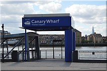TQ3680 : Canary Wharf Pier by N Chadwick