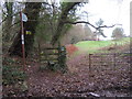 Public footpath north across Mold Golf Course