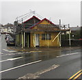 Scaffolding on an Ystrad Mynach corner