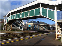 ST5393 : Footbridge at Chepstow railway station by Ruth Sharville