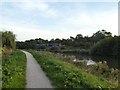 Footpath and railway line beside Fossdyke Navigation