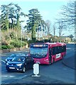 Traffic waiting to join the A24 at the Galwally Road junction