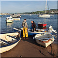 SX9372 : Returned from an early fishing trip, back beach, Teignmouth by Robin Stott