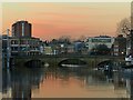 SE6051 : December sunset over the River Ouse by Alan Murray-Rust