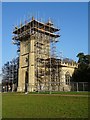 SO8845 : Croome D'Abitot church under scaffolding by Philip Halling