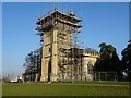 SO8845 : Scaffolding on Croome D'Abitot church by Philip Halling