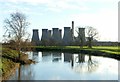 SE5726 : River Aire and Eggborough Power Station by Alan Murray-Rust
