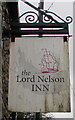 Lord Nelson Inn name sign, Nelson