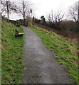 Wooden bench in Wern Park, Nelson