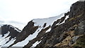 NN2349 : Snow cornices on eastern ridge on Creise by Colin Park