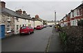 Contrasting sides of Ffrwdgrech Road, Brecon