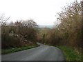 The B5382 descending to Llangernyw