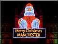 SJ8398 : Merry Christmas Manchester by David Dixon