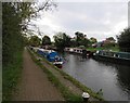 Narrow boats moored on the Grand Union Canal