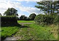 Footpath towards Stretton Fields Farm driveway