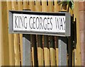 King Georges Way sign east side