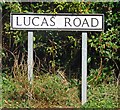 Lucas Road sign