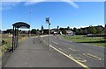 Bus stop and shelter on Rugby Road