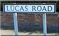 Lucas Road sign east side