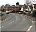 Houses alongside a bend in Lodge Road, Caerleon