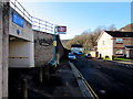 Abercynon railway station name sign