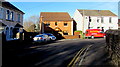 Houses at a bend in Bridge Road, Cwmbach