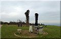 Trig point, view point and sculpture at White Horse Wood Country Park, Detling