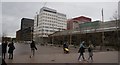 View of blocks of flats at the rear of the Stable Street shopping centre