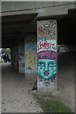 TQ3592 : Lee Navigation : graffiti at Bridge 28A by Jim Osley