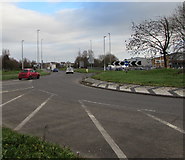 ST3486 : North side of an A4810 roundabout, Newport by Jaggery