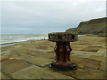 NZ9011 : Old capstan on Whitby east pier by Stephen Craven
