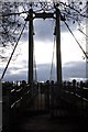 SO5628 : Suspension bridge at Sellack Boat by John Winder