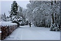 Church Road, Worth, after snow