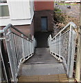 Metal steps descending from Cwmbran Shopping Centre