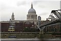 TQ3280 : The Millennium Bridge over the River Thames to St Paul's Cathedral by Steve Daniels