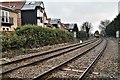 Woodbridge: Railway crossing Tide Mill Way