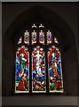 SJ1457 : Stained glass window at St Meugan's Church by Eirian Evans