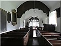 Inside Oare church, looking east