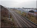 Walsall-Rugeley railway line from the Leamore Lane bridge