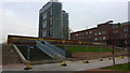 SP0483 : Raised platform in the 'Green Heart'  at University of Birmingham by Phil Champion